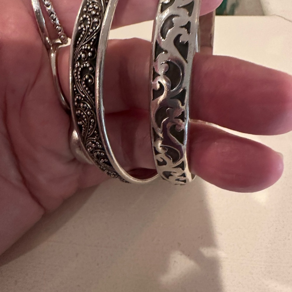 Vintage Lois Hill Sterling Bangle Set